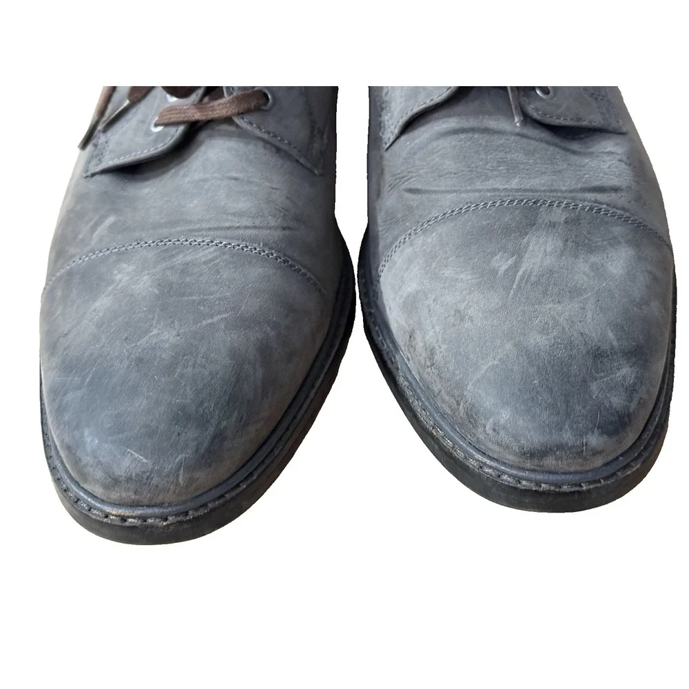 Cole Haan Grand OS Men's Shoes Gray Leather Lace Up Oxford Cap Toe Size‎ 8.5 M